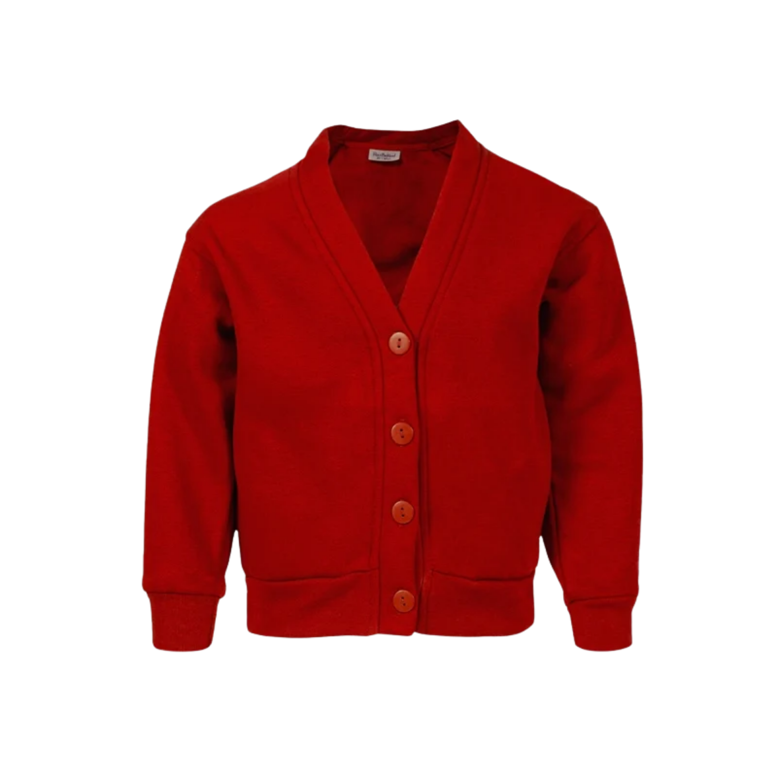 Red cardigan