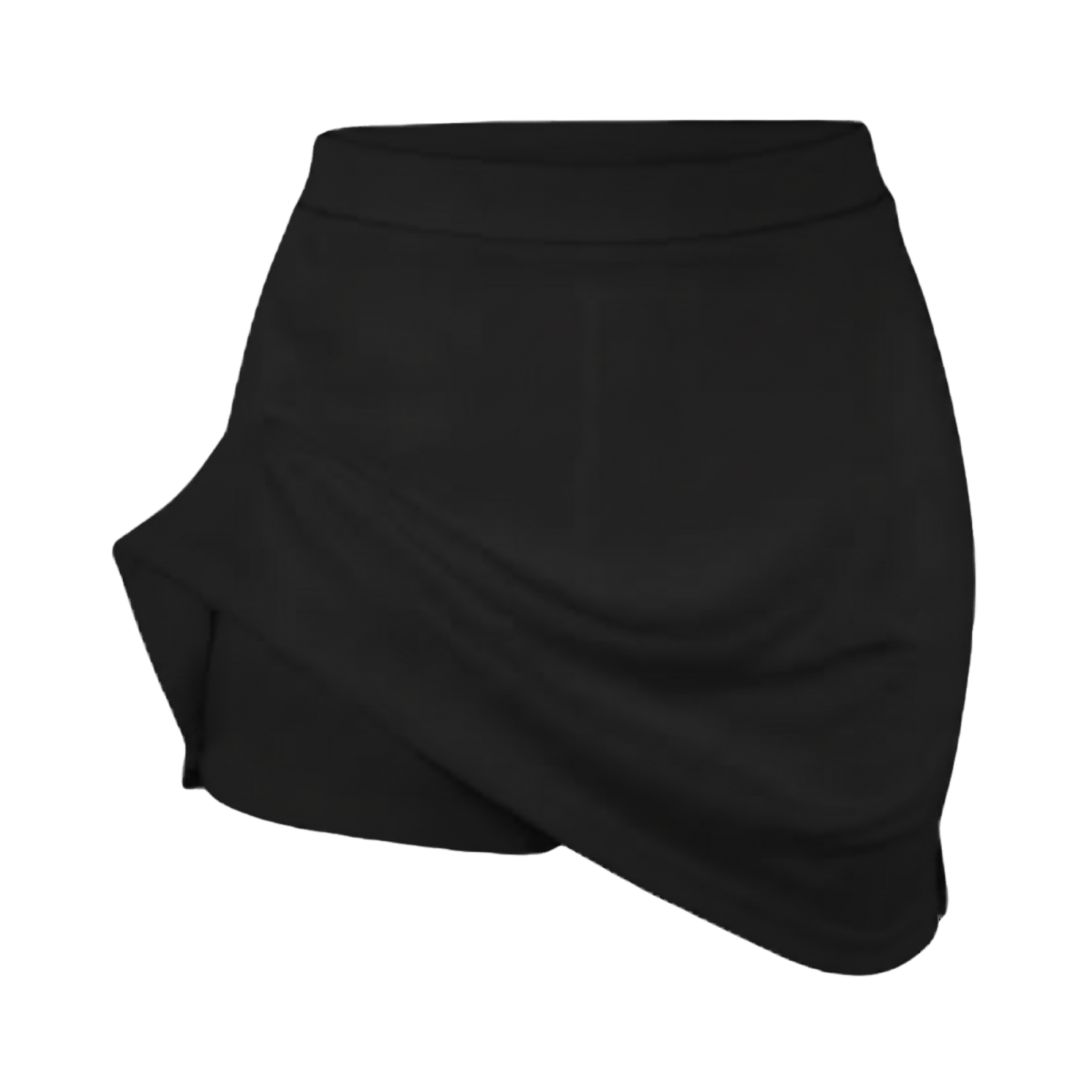 Plain black skort